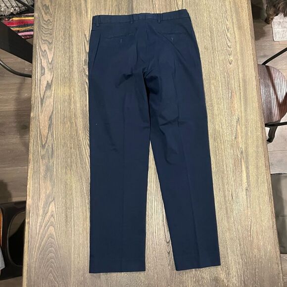 Hart Schaffner Marx Mens Dress Pants Straight Leg Flat Front Navy Size 34x32 - Picture 9 of 10